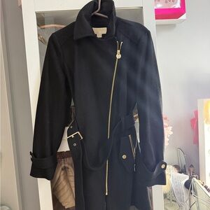 MICHAEL Kors Black Trench Coat with Gold Details🎀